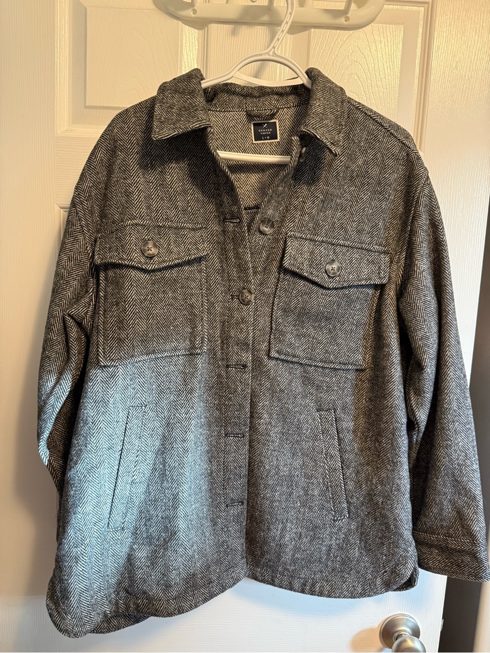 Denver Hayes Herringbone Shacket - Size Women’s Large